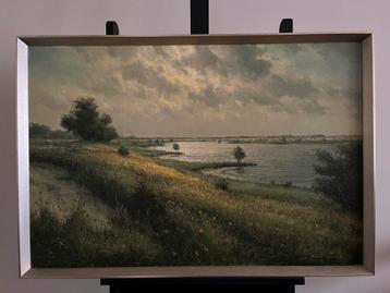 Rivierlandschap (Lek) door Herman Wijngaard beschikbaar voor biedingen