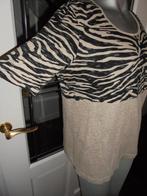 Gerry Weber mooi shirt creme glim en zwart, Maat 38/40 (M), Beige, Ophalen of Verzenden, Zo goed als nieuw