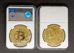 Bitcoin Btc. & Ethereum Etc. Munten | Goudkleurig, Verzenden, Zilver