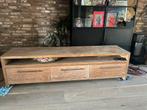 Houten TV Meubel met 3 Lades, Ophalen, Gebruikt, 150 tot 200 cm, Eikenhout