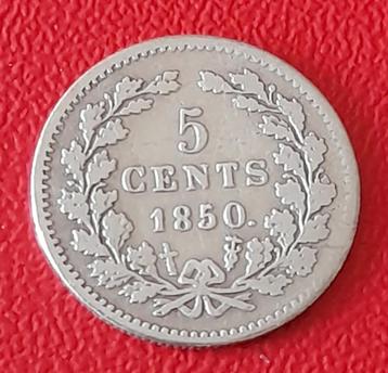 Nederland 5 cent 1850 (lot 1) beschikbaar voor biedingen