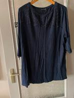 Blauwe sjieke trui met kanten kraag, Kleding | Dames, Grote Maten, Ophalen, Zo goed als nieuw, Blauw, Trui of Vest