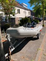 Rubberboot met trailer, Watersport en Boten, Rubberboten, Gebruikt, Benzine, Minder dan 70 pk, Overige materialen