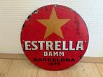 Prachtig bord Estrella Damm bier (20x20), Ophalen of Verzenden, Zo goed als nieuw, Reclamebord, Plaat of Schild, Overige merken