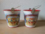 Te koop 2 Emmertjes, emmers, rood wit, zingende beren, kerst, Ophalen of Verzenden, Nieuw