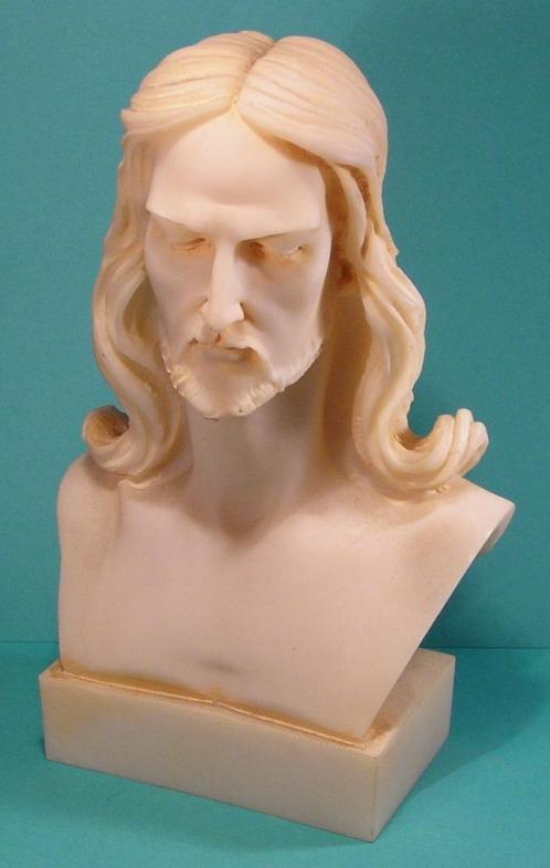 Albast Beeld van Jezus Christus op een Sokkel (nieuw), Verzamelen, Beelden en Beeldjes, Nieuw, Verzenden