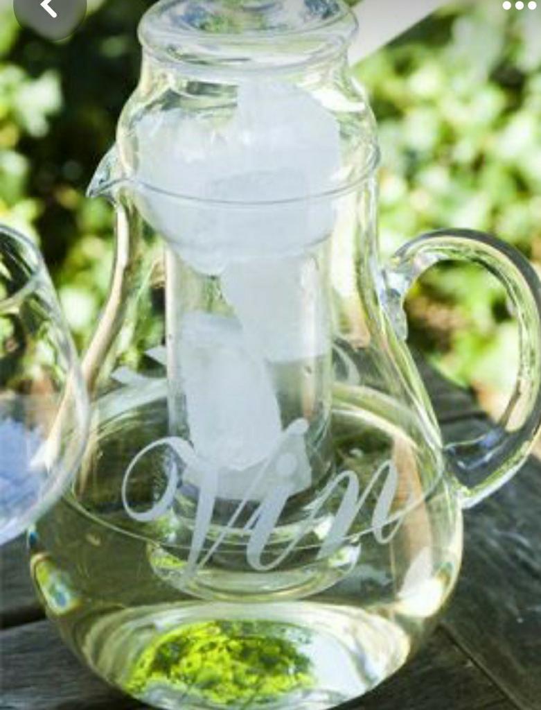 Riviera maison vin karaf set 5delig, Huis en Inrichting, Keuken | Servies, Zo goed als nieuw, Glas of Glazen, Overige stijlen