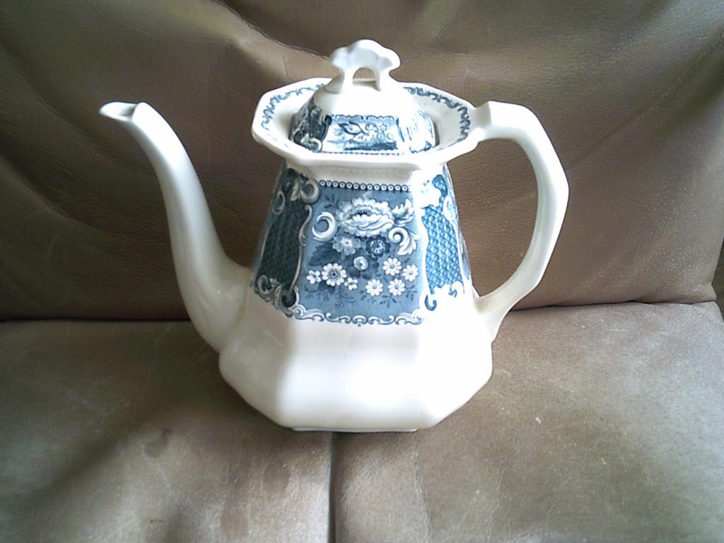 Societe ceramique Victoria koffiepot petrol, Ophalen of Verzenden