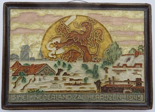 Porceleyne Fles Delft cloisonne tegel, Antiek en Kunst, Antiek | Wandborden en Tegels, Ophalen of Verzenden