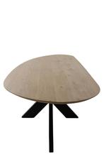 Grote EIKENHOUTEN organische vorm eettafel 270, 100 tot 150 cm, Ophalen of Verzenden, Vijf personen of meer, Overige vormen