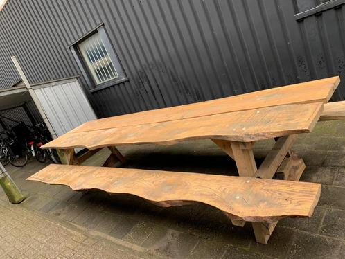 Massief houten tafels voor binnenen buiten, Tuin en Terras, Tuintafels, Nieuw, Hout, Ophalen of Verzenden