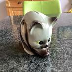 Beeld, spaarpot, kat, Siamees, Vaga International, vintage, Ophalen, Gebruikt, Steen, Aardewerk of Keramiek, Dier