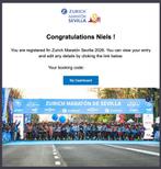Startbewijs Marathon Sevilla (Seville), Sport en Fitness, Loopsport en Atletiek, Overige typen, Nieuw, Hardlopen, Ophalen