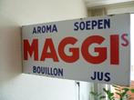 MAILLE DUBBELZIJDIG BORD"MAGGI'S AROMA'S/SOEPEN"JAREN 50/60, Verzenden, Gebruikt, Reclamebord