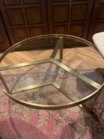 Aula Salontafel - Ronde Koffietafel Messing/Glas, Rond, Minder dan 50 cm, 50 tot 100 cm, Ophalen of Verzenden