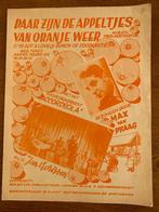 Bladmuziek "Daar zijn de Appeltjes van oranje weer", Muziek en Instrumenten, Bladmuziek, Ophalen of Verzenden, Zo goed als nieuw