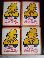 4x sticker blij dat ik rij anti file geen smiley glimlach, Verzamelen, Verzenden, Zo goed als nieuw, Auto of Motor