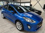Ford Fiesta 100PK EcoBoost Titanium AUTOMAAT I Trekhaak I pa, Gebruikt, Blauw, 620 kg, Origineel Nederlands
