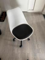 Witte Bureaustoel met Zwarte Zitting, Gebruikt, Wit, Ophalen of Verzenden, Bureaustoel