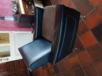 Vintage jaren 60 sky leren stoel., Huis en Inrichting, Stoelen, Ophalen, Zo goed als nieuw, Zwart, Eén