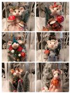 Kerstversiering. Stolp met kerstmuis. Handgemaakt., Ophalen of Verzenden, Nieuw