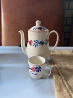 Boerenbont koffiepot en mok ‘Oma'  Aardewerk servies, Antiek en Kunst, Antiek | Keramiek en Aardewerk, Ophalen