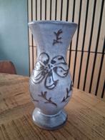 Vintage Keramische Vaas met Bloemmotief, Ophalen of Verzenden