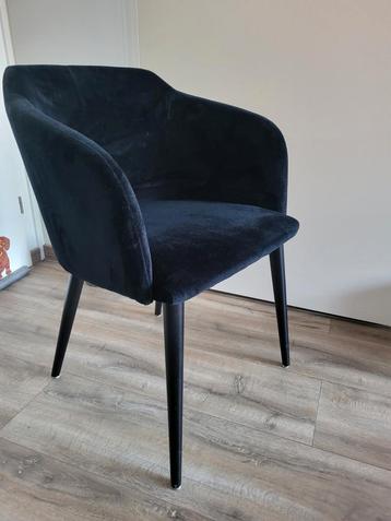 Zwarte eetkamerstoelen, 6 stuks