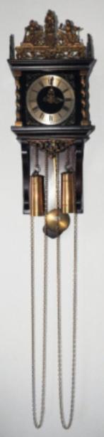 Zaanse wandklok met cilindergewichten, Antiek en Kunst, Antiek | Klokken, Ophalen of Verzenden