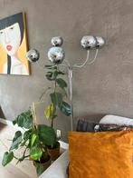 Space Age Retro Vloerlamp zilverkleurig 5 verstelbare lampen, Huis en Inrichting, Lampen | Vloerlampen, Ophalen, Retro 70's, Zo goed als nieuw