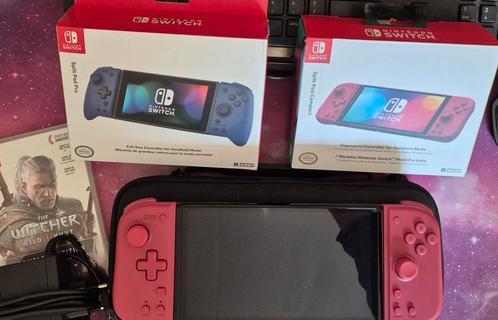 Nintendo Switch OLED zelda TOTK + hori split pad pro compact, Spelcomputers en Games, Spelcomputers | Nintendo Switch, Zo goed als nieuw