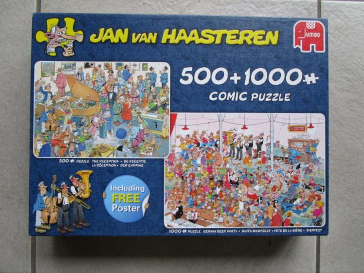 JAN VAN HAASTEREN : DE RECEPTIE + DUITS BIERFEEST nr.19058, Hobby en Vrije tijd, Denksport en Puzzels, Zo goed als nieuw, Legpuzzel
