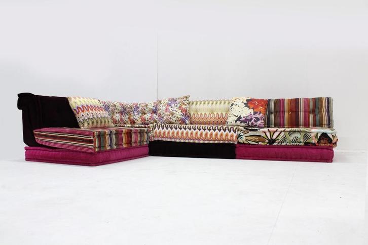 Roche Bobois Mah Jong sofa Missoni Hans Hopfer , set of 12, Huis en Inrichting, Banken | Sofa's en Chaises Longues, Gebruikt, Vierpersoons of meer