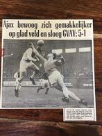 Voetbal krantenartikel Ajax GVAV decenber 1965, Verzamelen, Ophalen of Verzenden, Zo goed als nieuw, Ajax