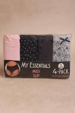 Partij ondergoed 4-packs midi slips voor dames, NHP International, Slip, Overige kleuren, Sales@nhp-international.com