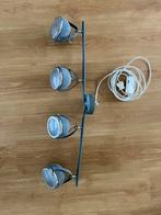 Retro kroonluchter met 4 geïntegreerde retro lampen, Ophalen, Gebruikt, Metaal of Aluminium, Plafondspot of Wandspot