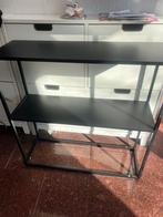 Zwarte tafel, Huis en Inrichting, Tafels | Sidetables, Ophalen, Zo goed als nieuw, 25 tot 50 cm, Rechthoekig