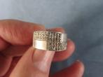 Design ring in 925 karaat zilver met stenen - 20e eeuw, Gebruikt, Ophalen of Verzenden, Kleiner dan 17, Dame of Heer