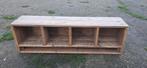 Stevige Stoere Steigerhouten Lage TV kast met vakken, Ophalen, Met plank(en), Gebruikt, 100 tot 150 cm