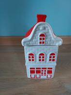 Postcodeloterij Koekjestrommel Snoeppot Huis, Porselein of Keramiek, Schaal, Ophalen of Verzenden, Zo goed als nieuw