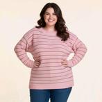 Roze gestreepte glitter trui Pomme Rouge Maat 48/50, Kleding | Dames, P, P, Nieuw, Roze