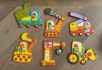 Djeco duo puzzel voertuigen, Ophalen of Verzenden, 10 tot 50 stukjes, Zo goed als nieuw