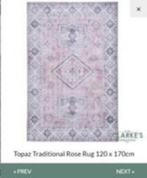 NIEUW! Vloerkleed Thing Rugs  Roze gebloemd - 120x170 €24.99, 50 tot 100 cm, Nieuw, 150 tot 200 cm, Rechthoekig