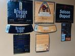 Bier etiket Brugge tripel, Steenbrugge blond, Saison Dupont, Ophalen of Verzenden, Zo goed als nieuw