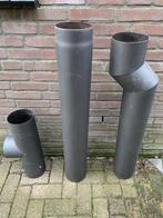 Dikwandige kachelpijp set zgan van 2 mm dik staal, Ophalen, Overige materialen, Zo goed als nieuw, Minder dan 2 meter