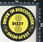 Sticker: Drive-in Discotheek Dizzy, Ophalen of Verzenden, Zo goed als nieuw, Bedrijf of Vereniging