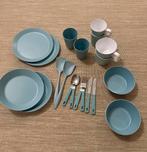 Kampeerservies 2 persoons 20-delig Mepal Bloom Pebble green, Ophalen of Verzenden, Zo goed als nieuw