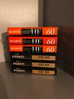 6 nieuwe cassettebandjes Sony en PDM, Cd's en Dvd's, Cassettebandjes, 2 t/m 25 bandjes, Ophalen of Verzenden, Onbespeeld, Nieuw in verpakking