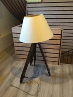 Staande schemerlamp met landmeter poten, Ophalen of Verzenden, Zo goed als nieuw, Sfeer, 100 tot 150 cm