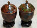 Set cloisonne dekselpotten, Ophalen of Verzenden